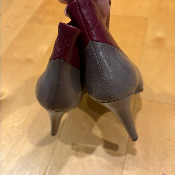 FIORIFRANCESI two tone high heel leather booties boots sz 39 8-8.5 - Picture 4 of 9